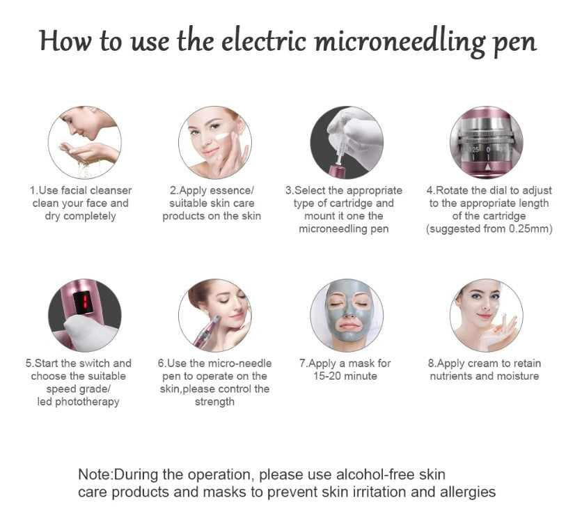 Professional Microneedeling Pen Machine for Derma MTS - 10pcs 24PIN with box_1