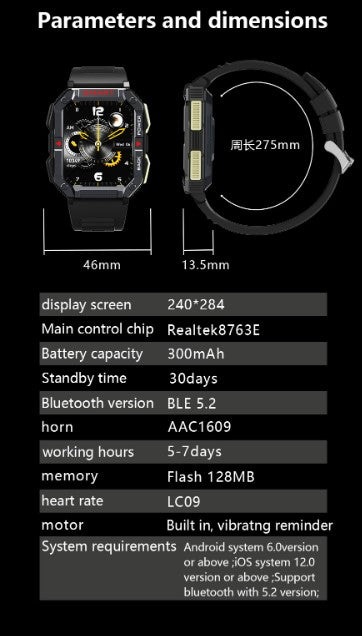 YK01 Smart Watch for Outdoor Sports - Army Green_2