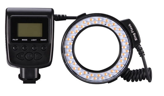MAMEN 48 Macro LED Ring Flash Light With 8 Adapter Ring For Nikon Canon Pentax Olympus Panasonic Camera DSLR Ring Flash Kit_0